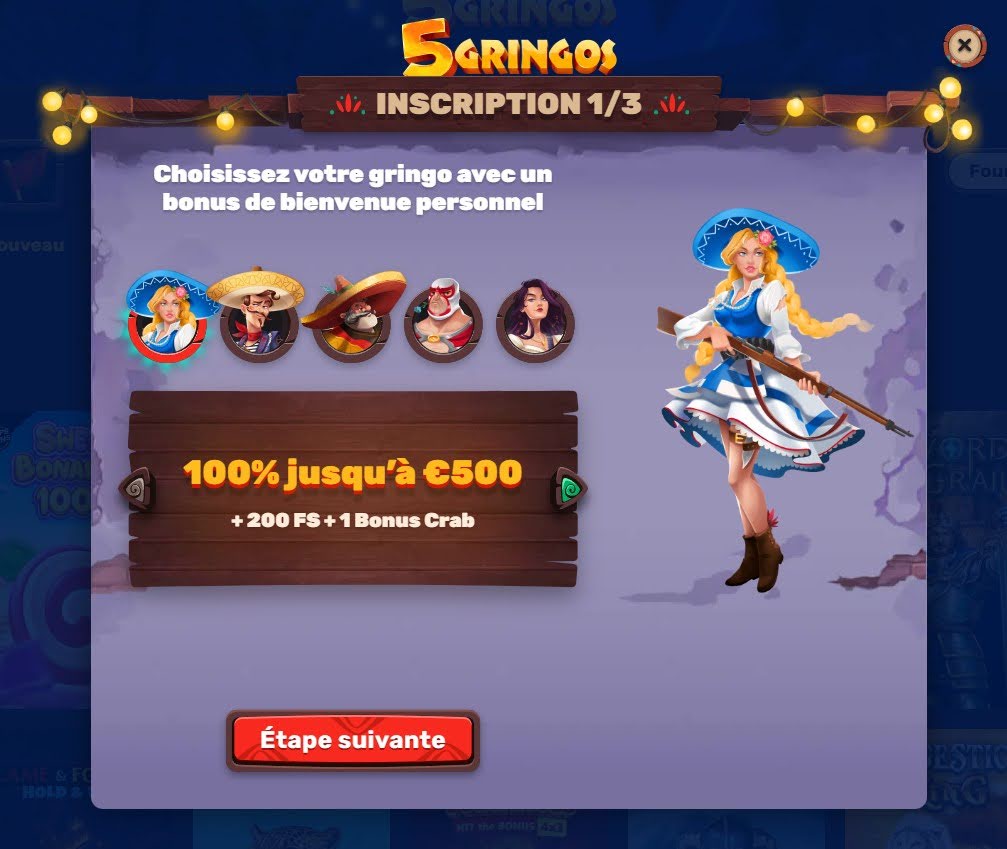 inscription 5gringos casino