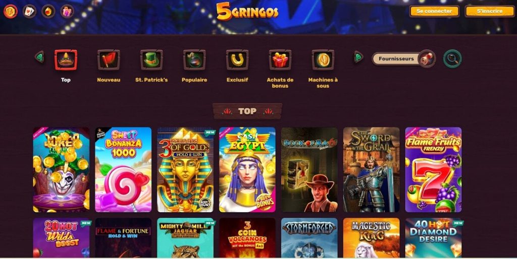 jeux 5gringos casino